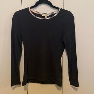 Authentic Burberry Black Long Sleeve Top (Small)